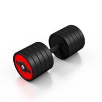Hantla stała gumowana czerwona 42,5 kg Marbo