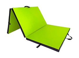 Materac gimnastyczny składany UNDERFIT 195 x 100 x 5 cm miękki seledynowy