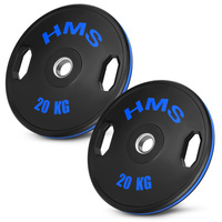 Talerze olimpijskie 2x20 kg HMS TOG20 | stal + virgin rubber | 51 mm