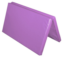 Materac dwuczęściowy z rzepami UNDERFIT 130 x 120 x 6 cm miękki fioletowy