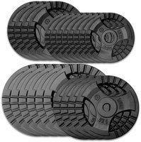 Zestaw obciążeń żeliwnych 100 kg (30,5 mm) - 6x10 kg, 4x5 kg, 4x2,5 kg, 8x1,25 kg