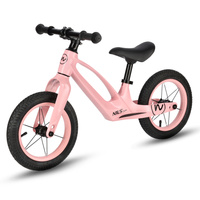 Rowerek Biegowy RB901 koło pompowane 12" LED Nils Fun różowy