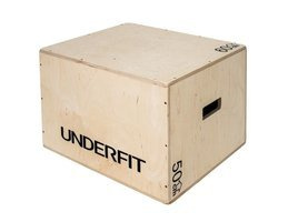 OUTLET Skrzynia plyometryczna UNDERFIT 60 x 50 x 40 cm drewniana