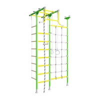Drabinka gimnastyczna MERKURY 2 żółto-jasnozielony z siatką | 100 kg